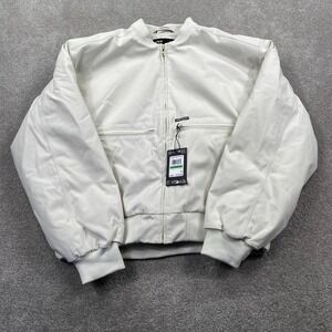 Under Armour Expanse FL Lined Bomber Womens Large White Sherpa Fleece Jacket